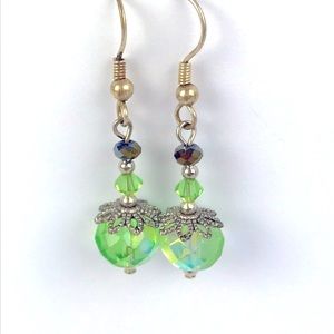 Handcrafted Green Glass earrings
